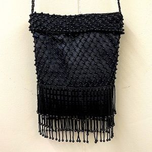 Cache beaded crochet evening bag
